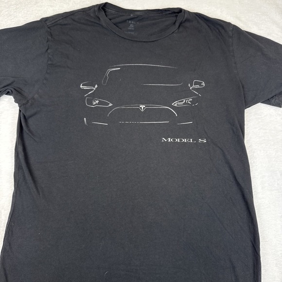 Tesla Motors Model S T-Shirt Small Black Elon Musk Small Rare